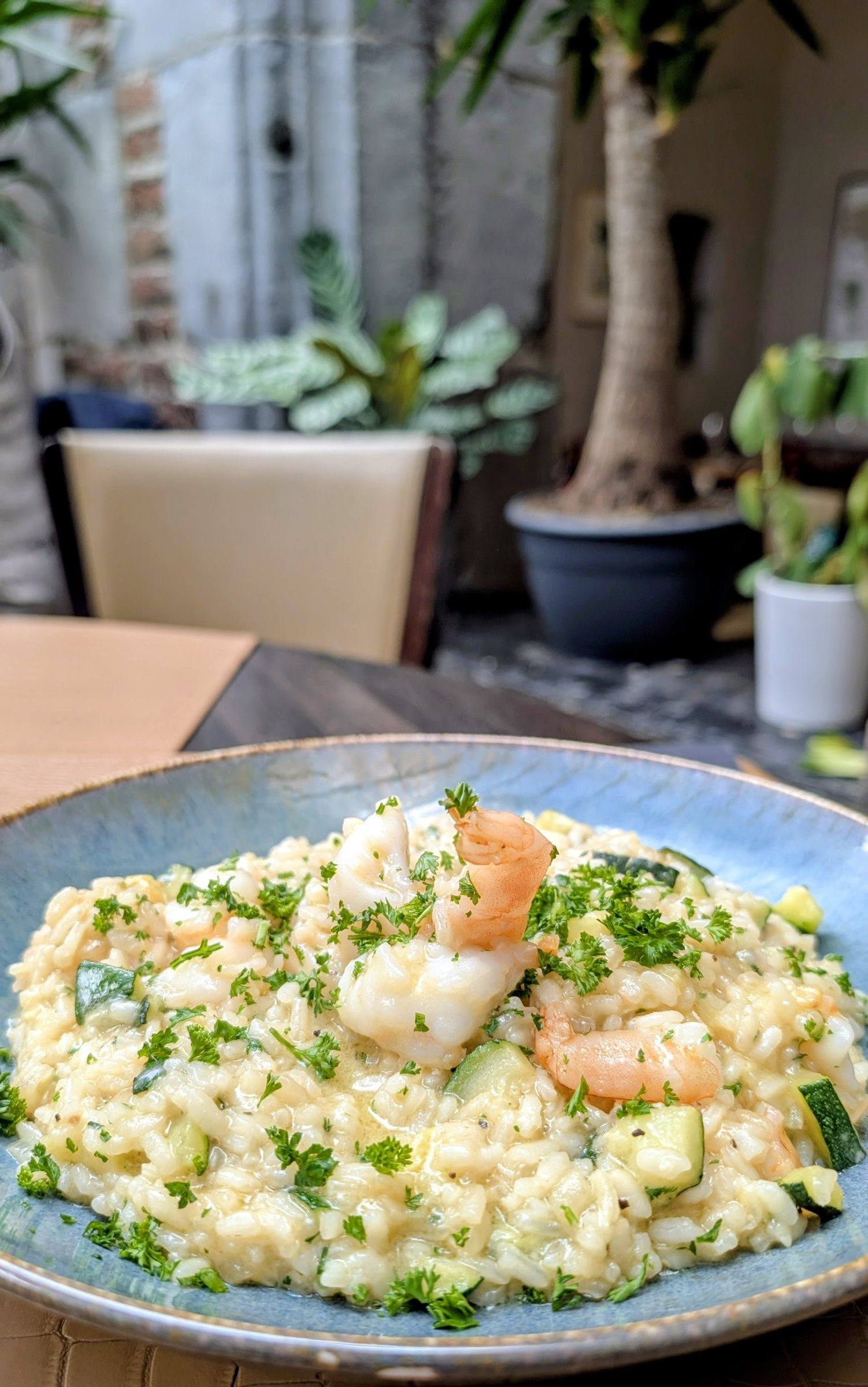 Risotto aux scampis et courgettes